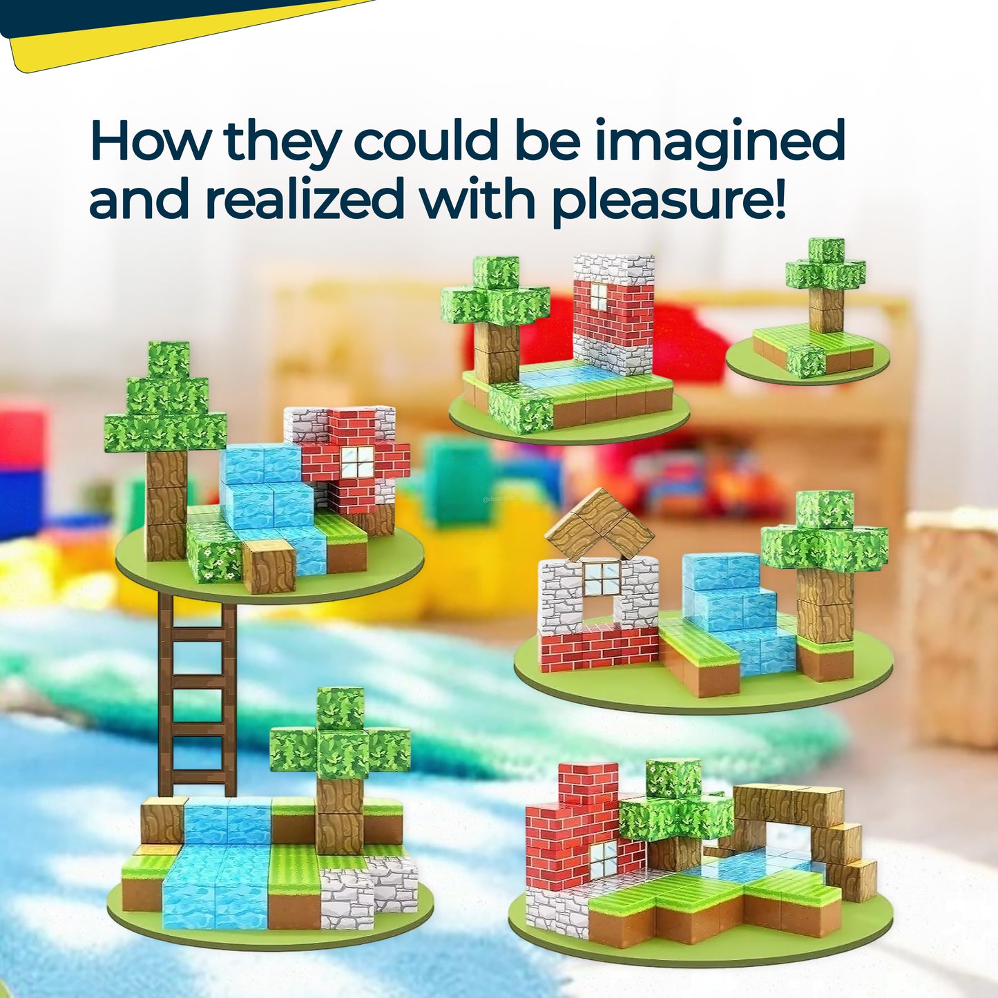Magnetic building blocks 100pcs - for learning through play