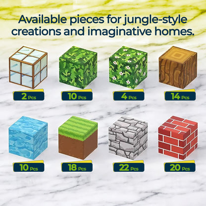 Magnetic Building Blocks 100pcs - For learning through play