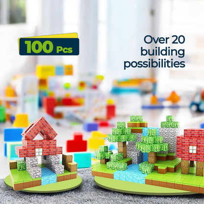 Magnetic Building Blocks 100pcs - For learning through play